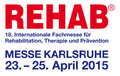 Logo der Messe für Rehabilitation REHAB 2015 in Karlsruhe